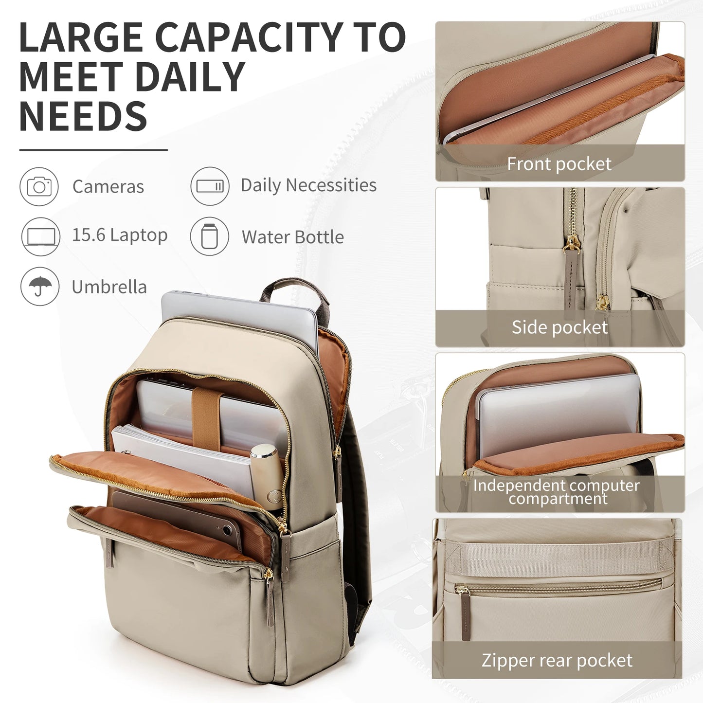 Mochila de grande capacidade para mulher