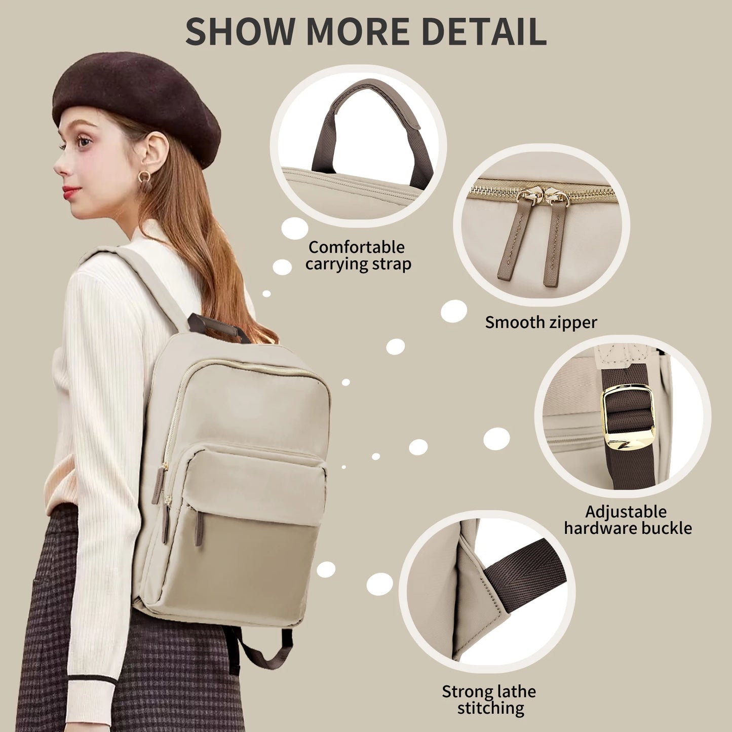 Mochila de grande capacidade para mulher