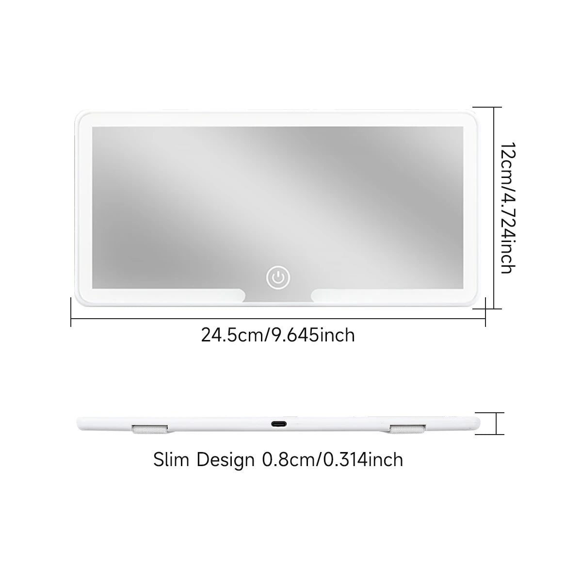 espelho de maquilhagem led para carro